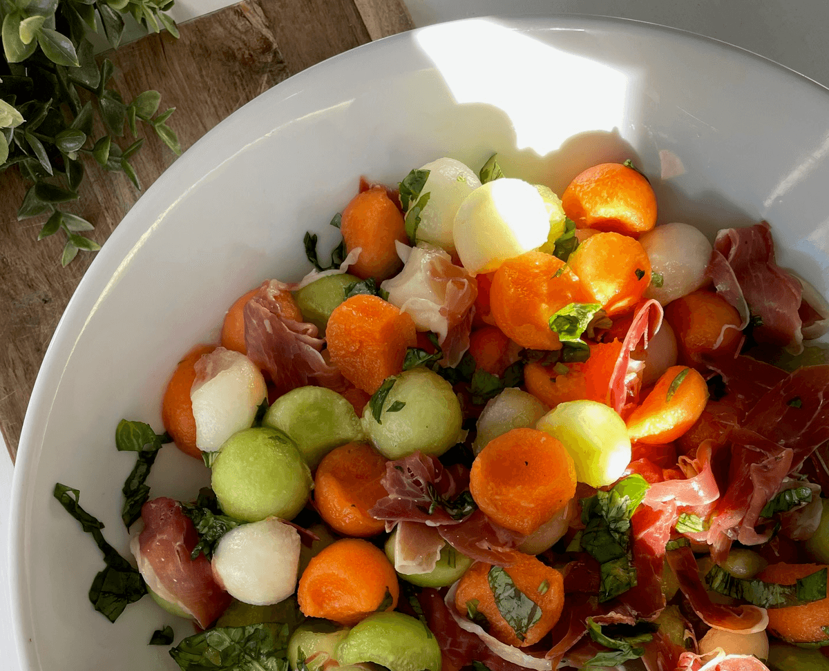 melon and prosciutto salad